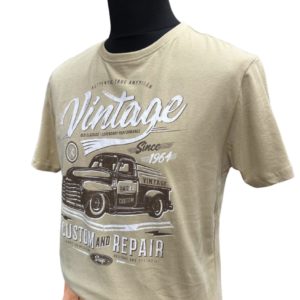 T-Shirt hommes col rond à motifs avec écriture " Vintage ". Matière légère et confort. Coton, élasthanne. Acheter en ligne: t-shirt-stanford-752